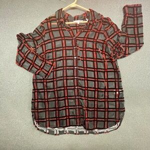 Brand: Foxcroft NYC , Size:18w, Color: Red, black, Gray